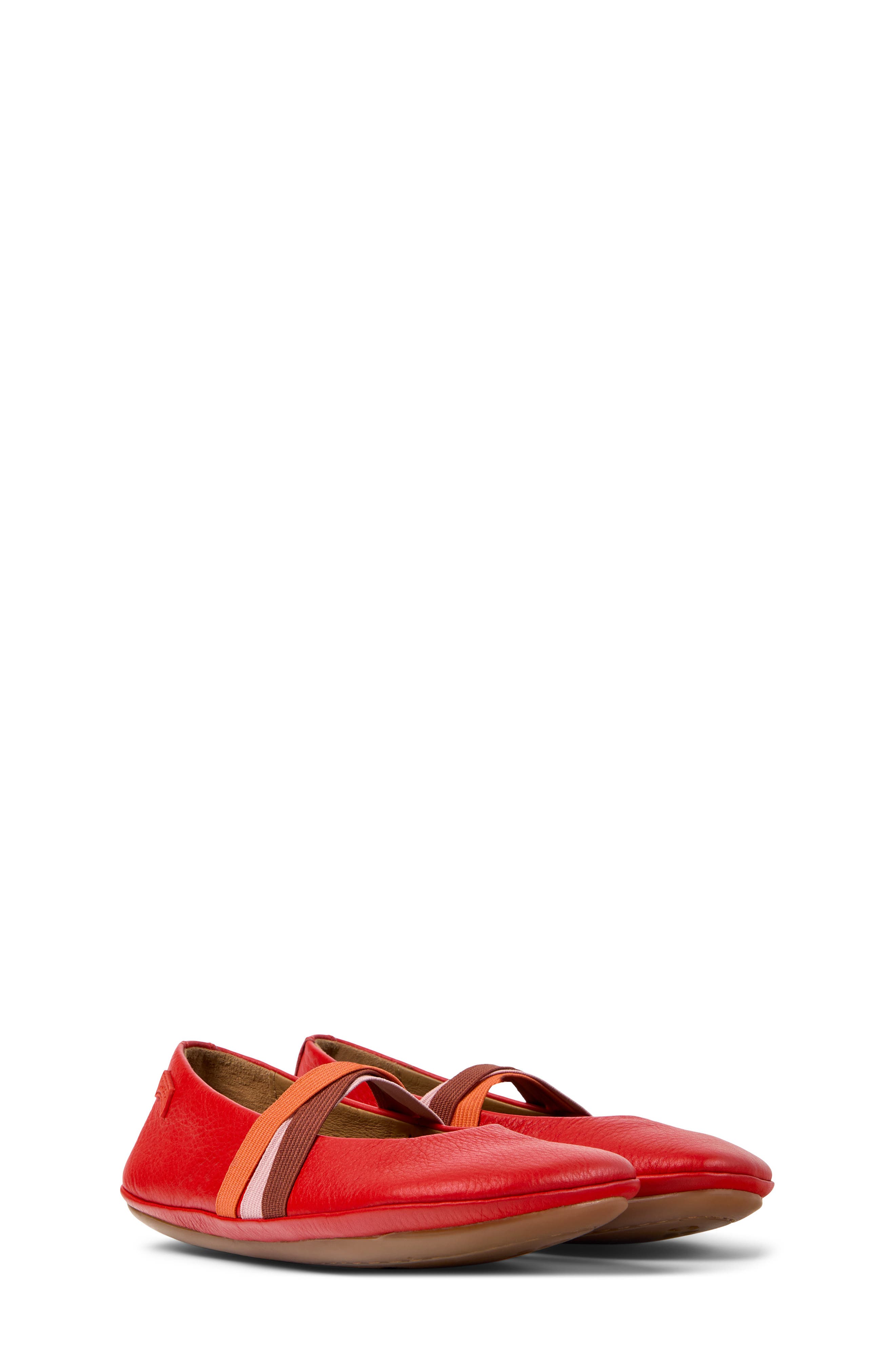 Camper Kids' Right Twins Ballet Flat, Alternate, color, Bright Red