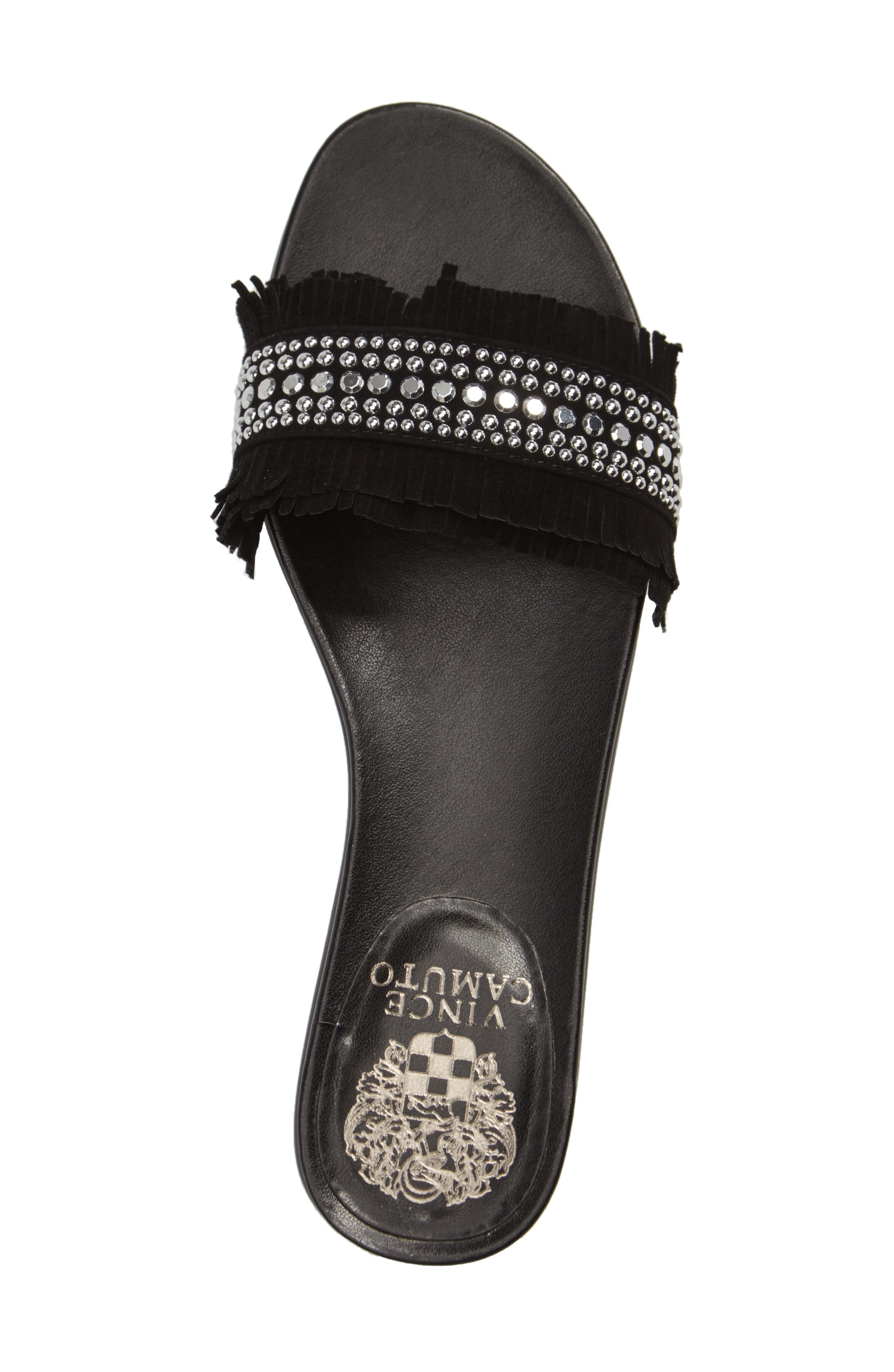 Vince Camuto Ettina Fringed Slide Sandal, Alternate, color, 