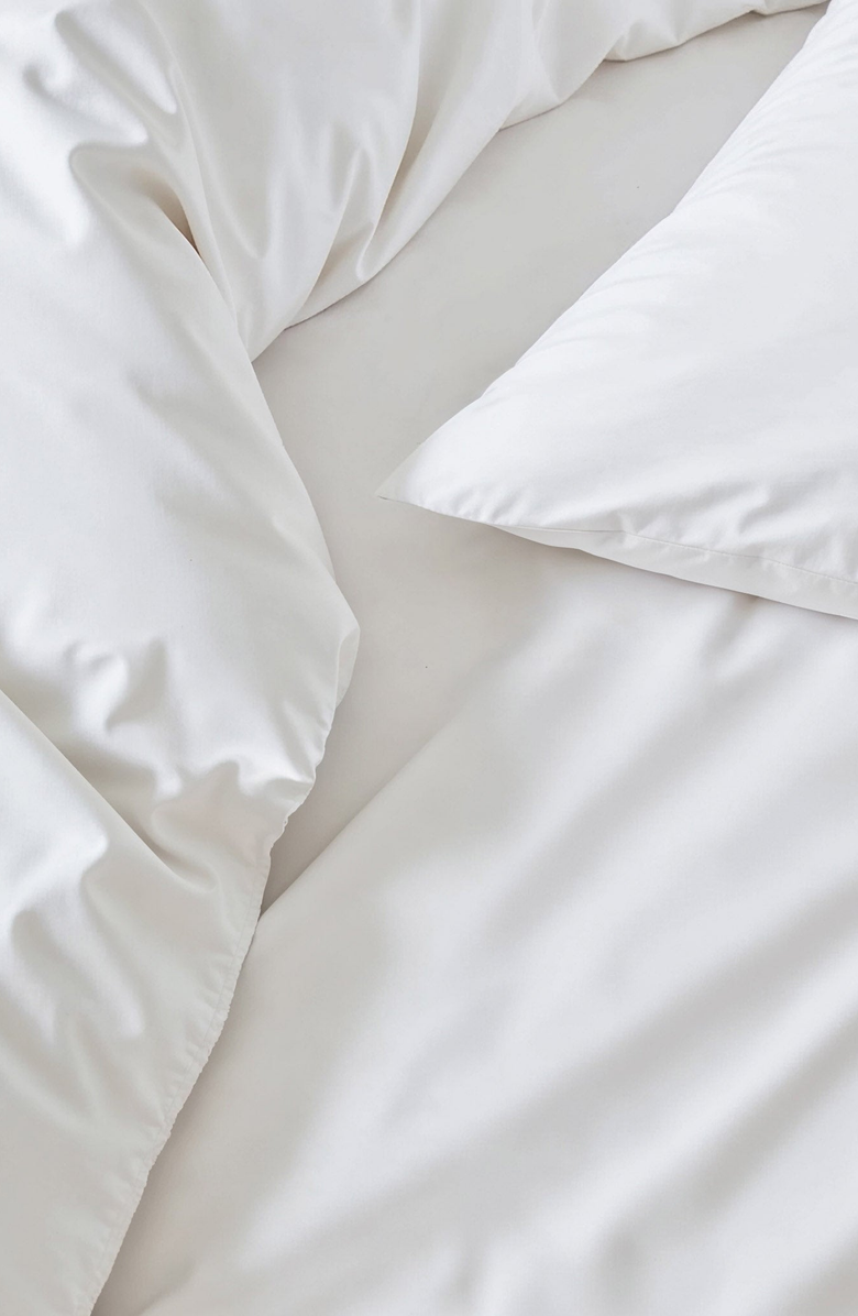 Italic Luxe Australian Sateen Duvet Cover, Alternate, color, White