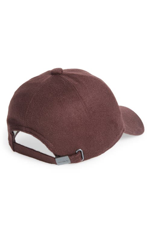 Vince Cashmere Baseball Cap In Burgundy