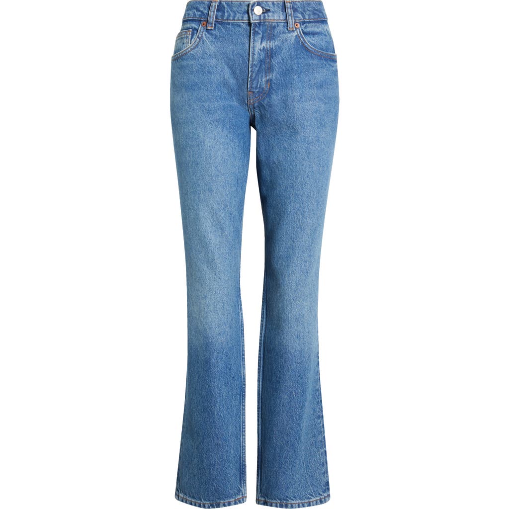 Reformation Greer Straight Leg Jeans In Gray