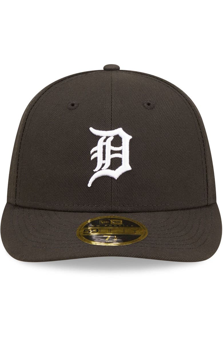 New Era Men's New Era Detroit Tigers Black & White Low Profile 59FIFTY Fitted Hat, Alternate, color, 