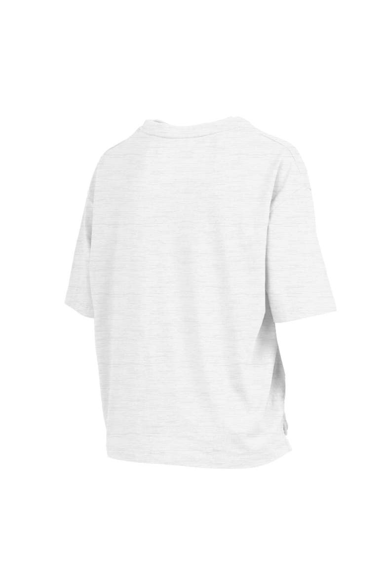 Women's Pressbox White Georgia Bulldogs Motley Crew Chain Stitch Slub Waist Length Boxy T-Shirt, Alternate, color, White