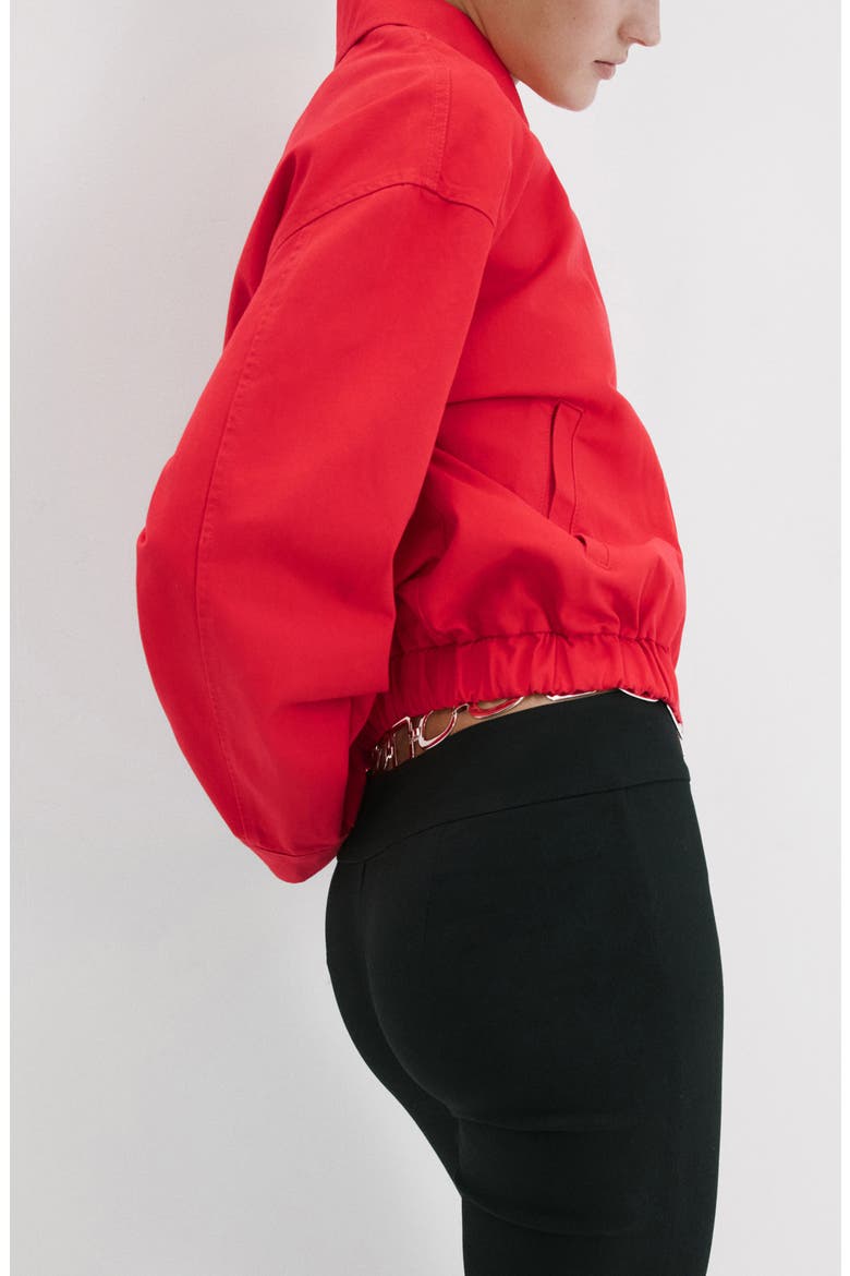 Cotton Bomber Jacket, Alternate, color, RED