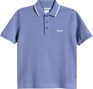 BOSS Kidswear Kids' Tipped Cotton Pique Polo