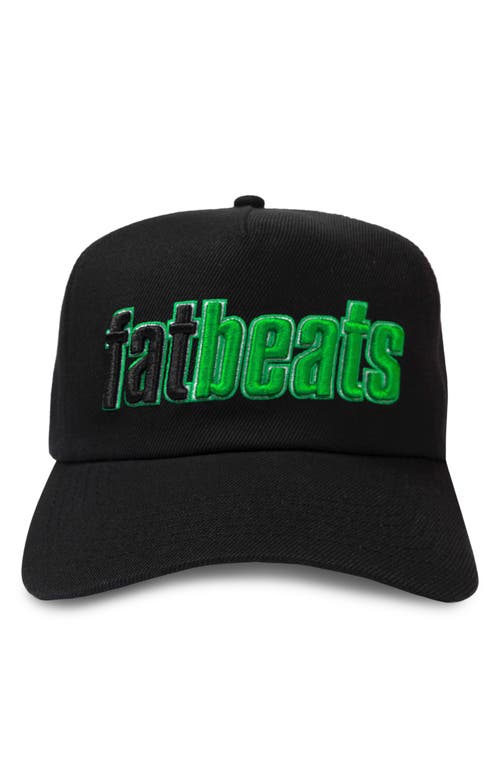 Pleasures Fat Beats Snapback Baseball Cap In Black