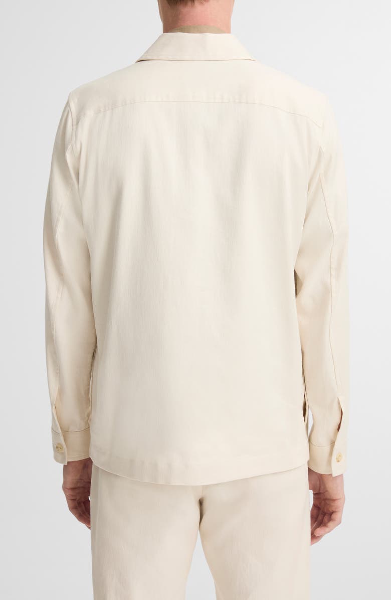 Vince Stretch Linen & Cotton Chore Coat, Alternate, color, Bone