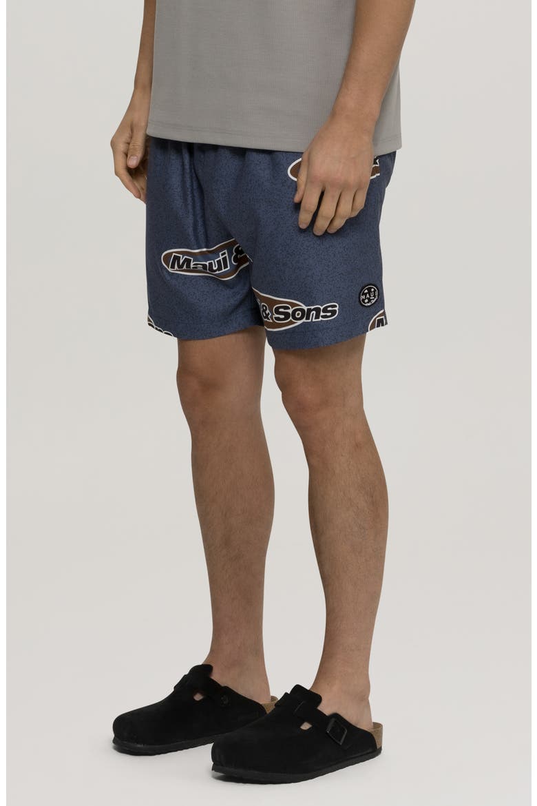 Flying Disc Microfiber Swim Trunks, Alternate, color, SLATE