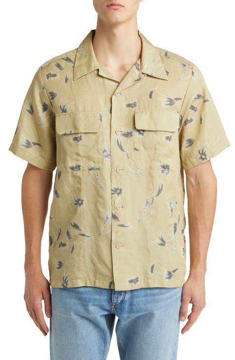 Daniel 5034 Floral Short Sleeve Button-Up Camp Shirt