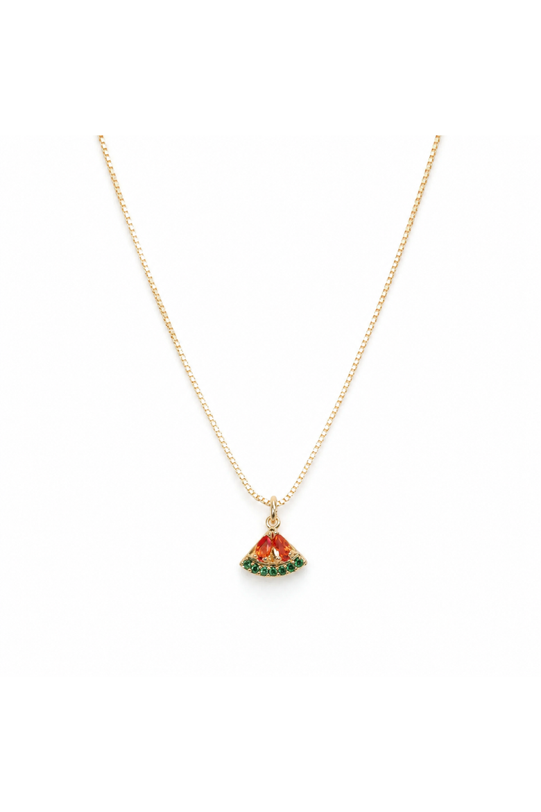 The Qalqilya Watermelon Necklace, Main, color, Gold