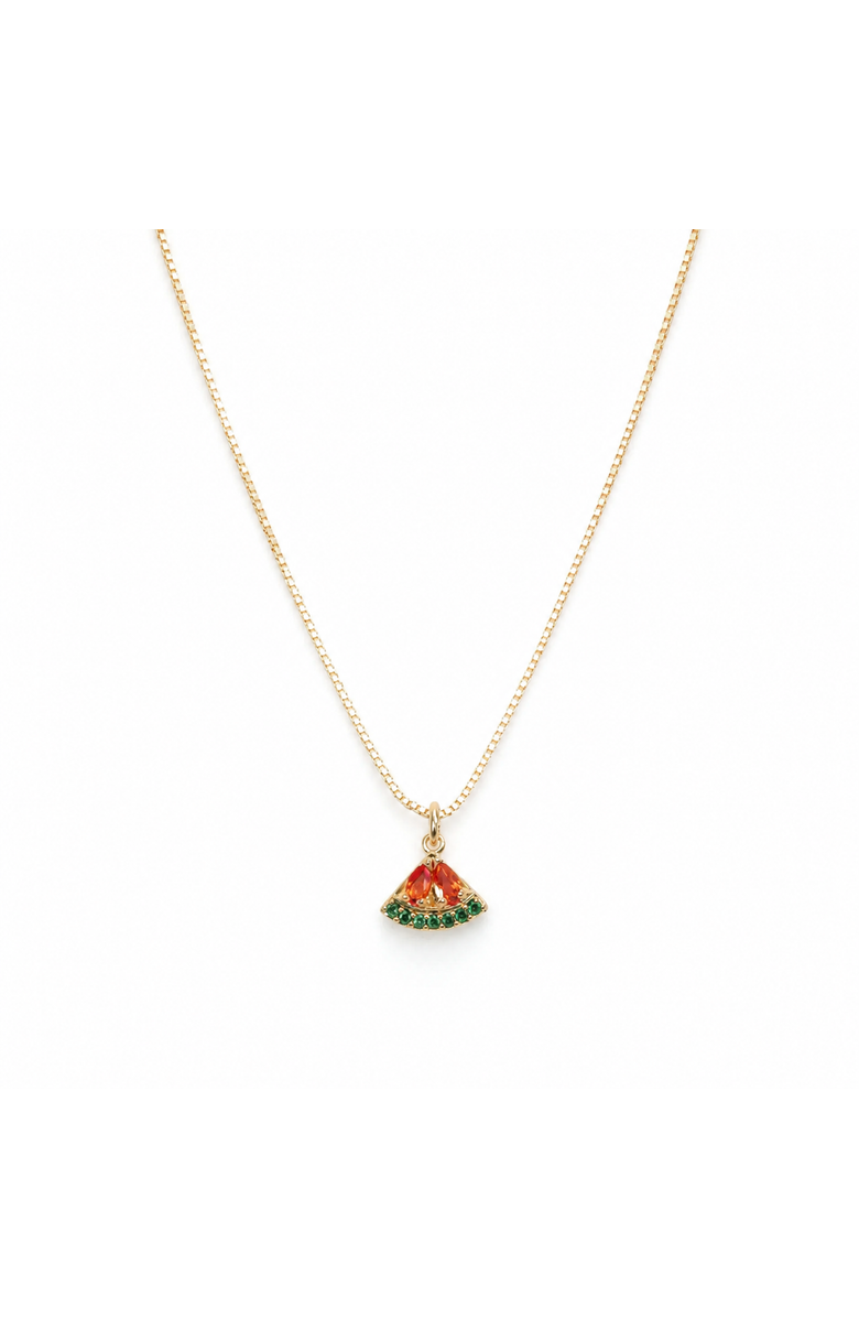 Ivy & Pearl Co. The Qalqilya Watermelon Necklace, Main, color, Gold