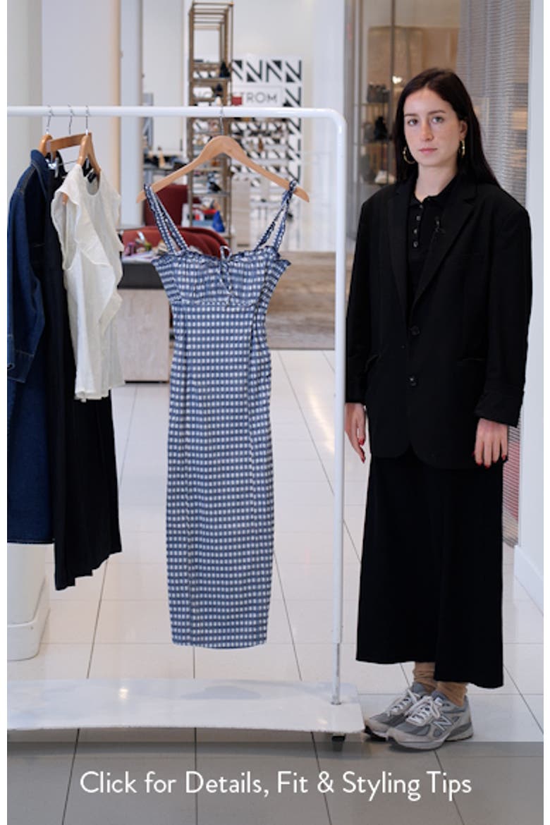 Lucinda Gingham Check Stretch Cotton Dress video