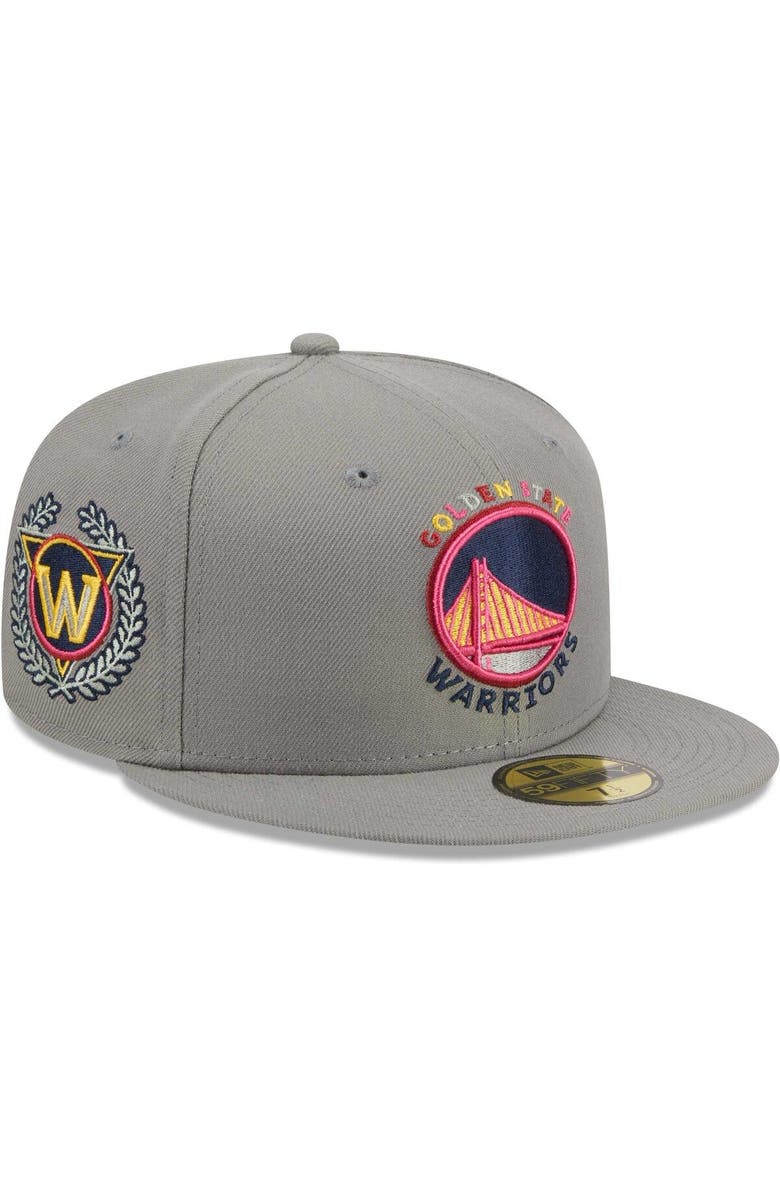New Era Men's New Era Gray Golden State Warriors Color Pack 59FIFTY Fitted Hat, Main, color, 