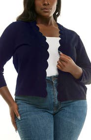 Nina Leonard Scalloped Bolero
