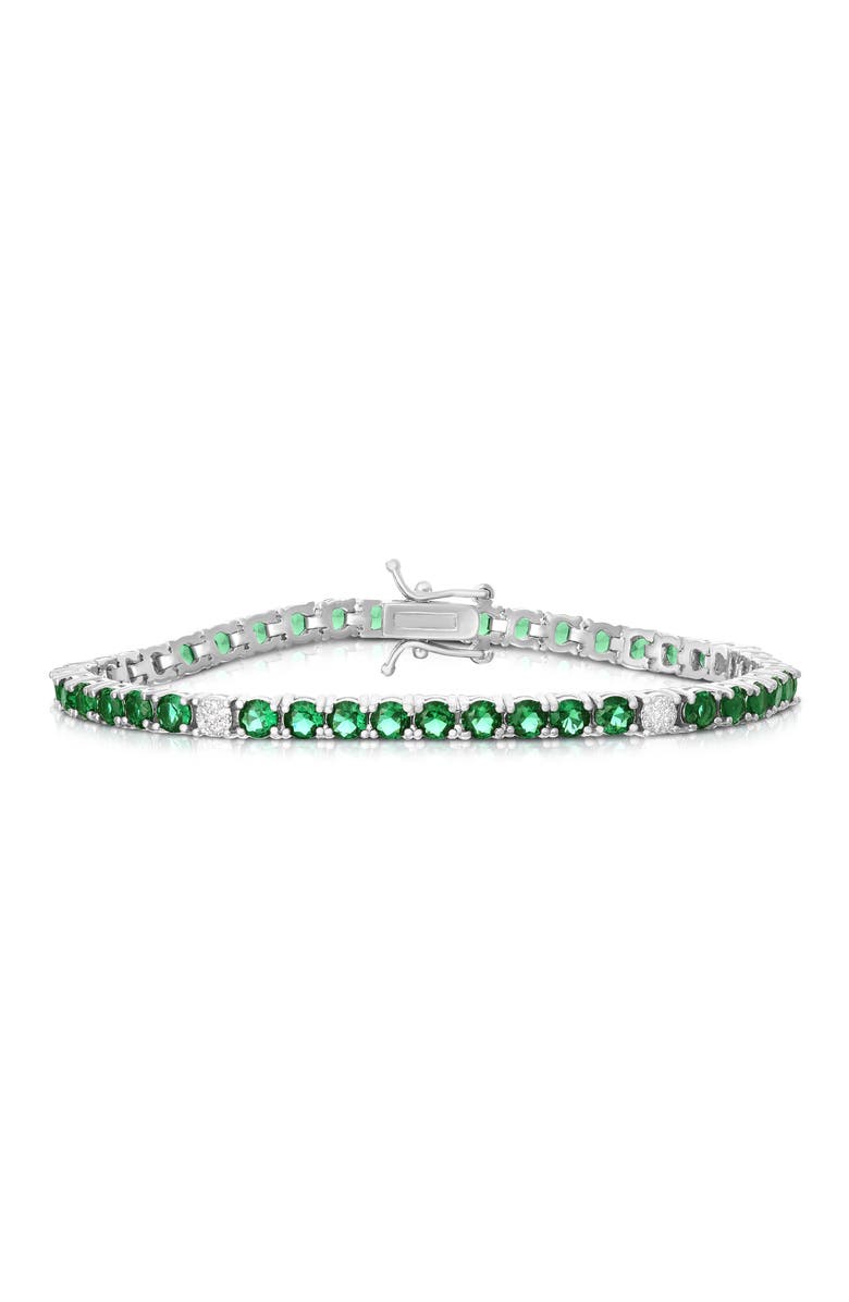 CHLOE AND MADISON CZ Tennis Bracelet, Main, color, Silver