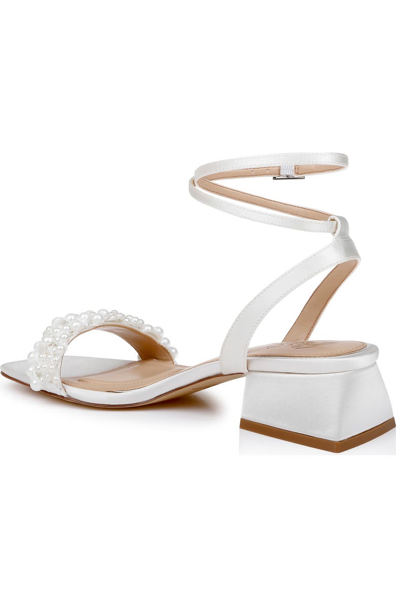 Jewel Badgley Mischka Payton Ankle Strap Sandal, Alternate, color, Ivory Satin