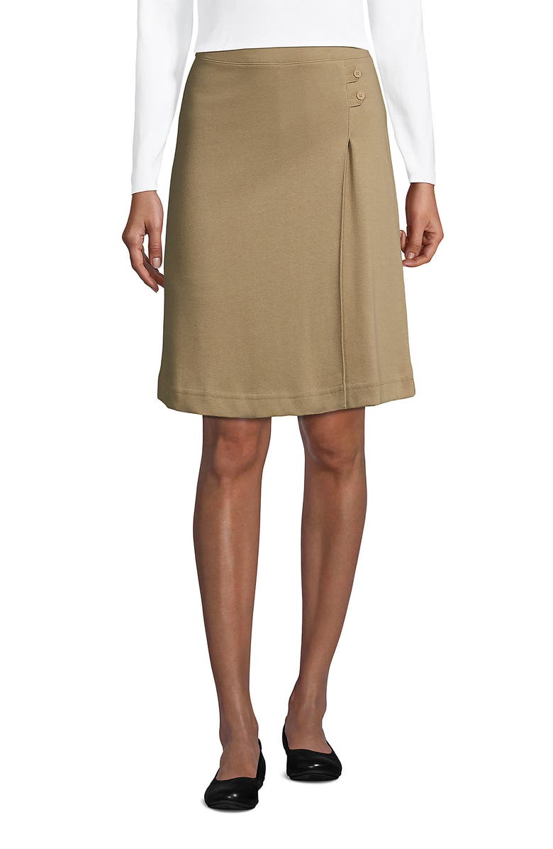 Lands
 End Knit Skort, Main, color, Khaki