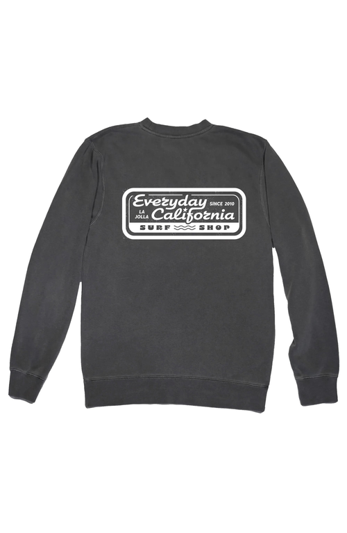 Everyday California Surf Shop Crewneck Sweater In Storm Grey