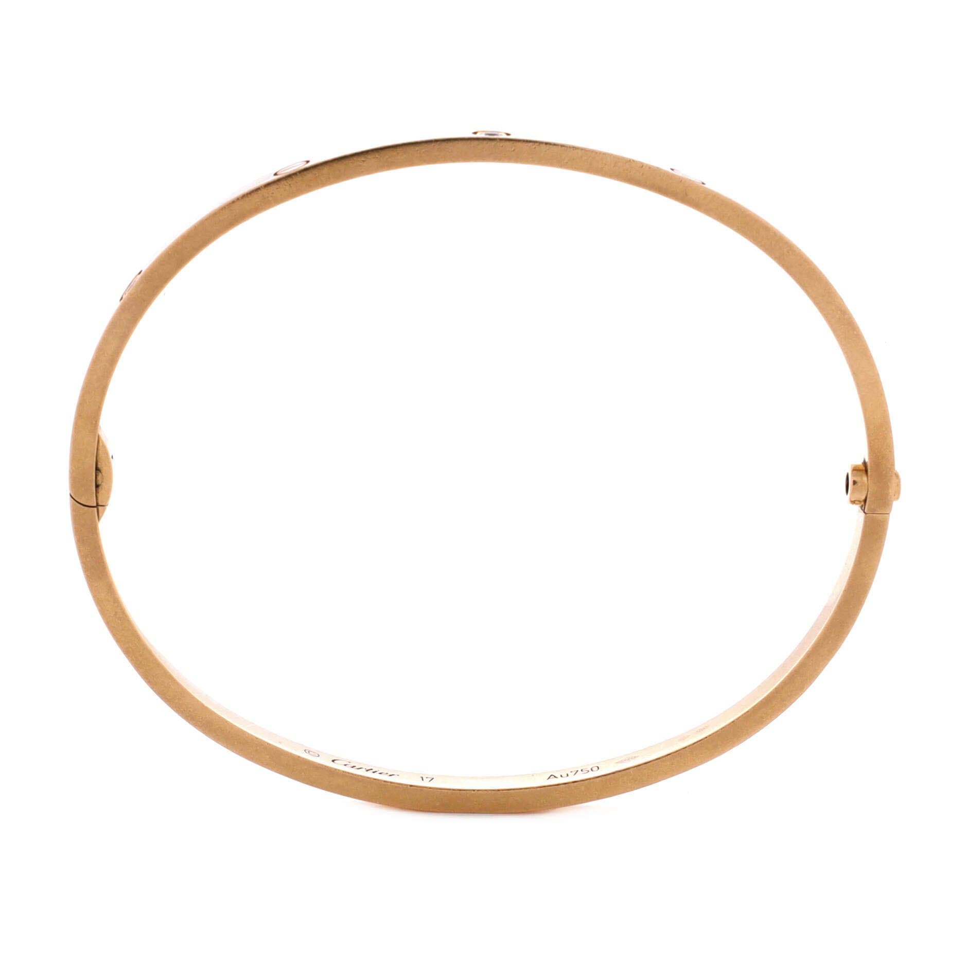 Love 6 Diamond Bracelet 18K Rose Gold and Diamonds Small, Alternate, color, Metallic Gold