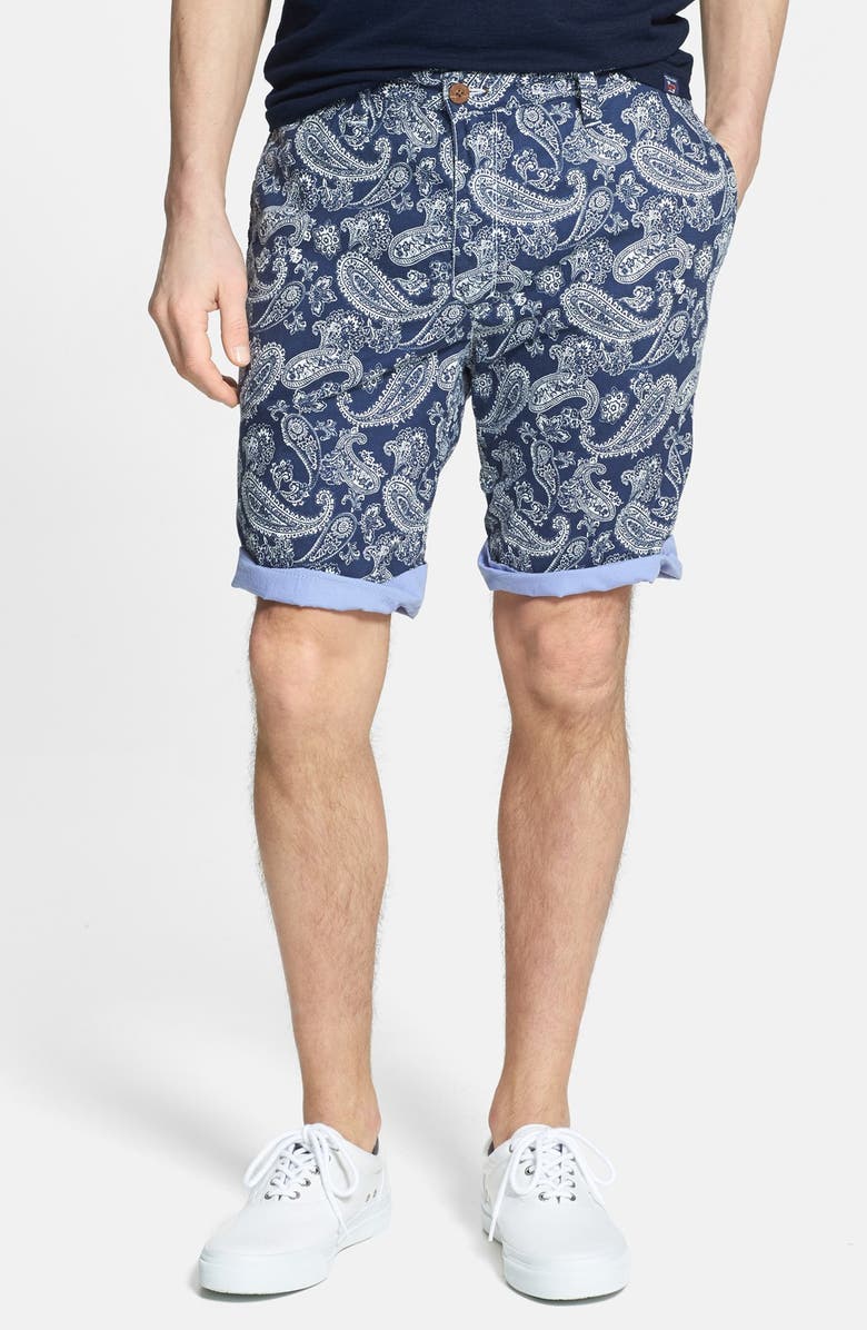 Tailor Vintage Paisley Print Reversible Shorts, Main, color,
