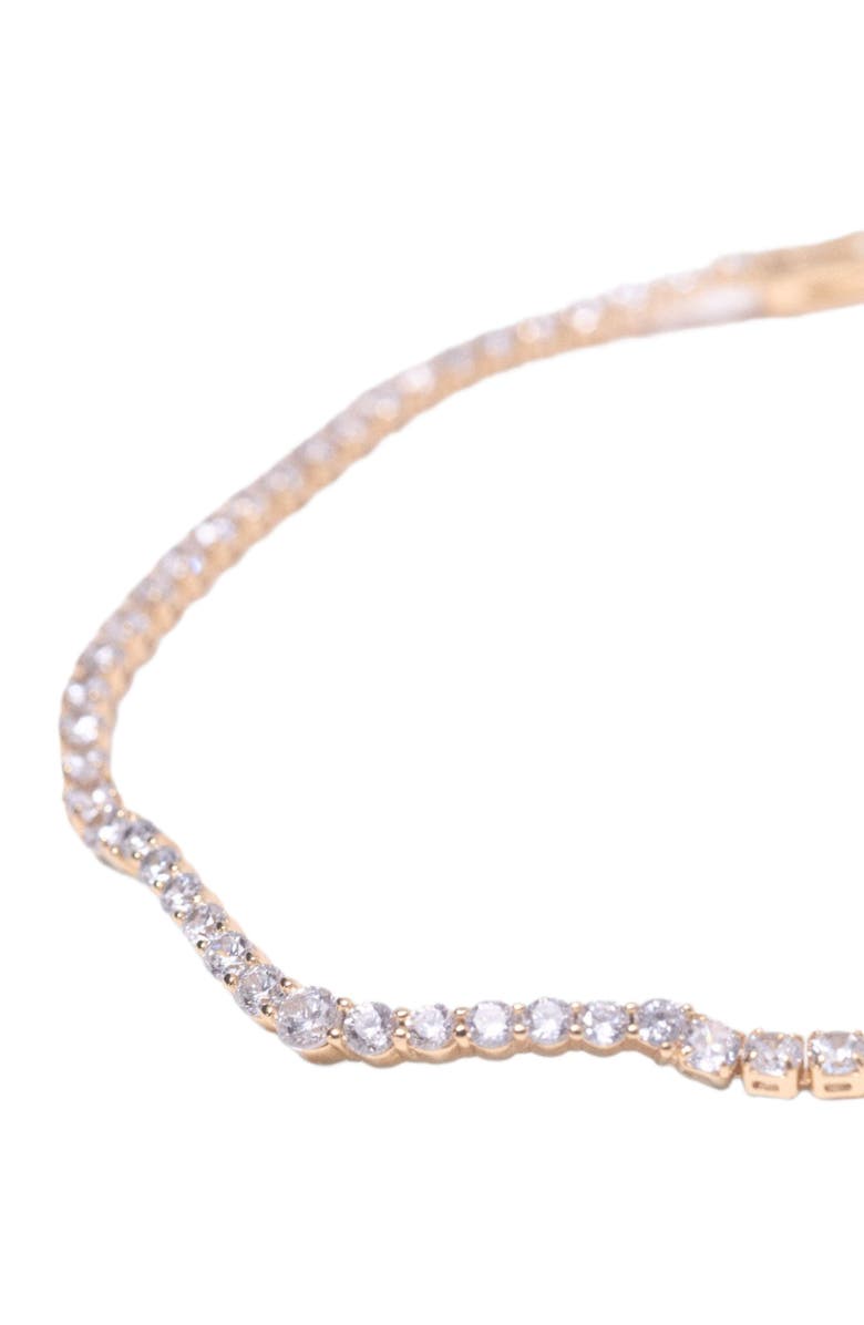 maje Cascade diamanté bracelet, Alternate, color, Gold
