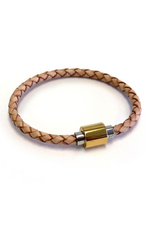 Braided Leather Magnetic Bracelet