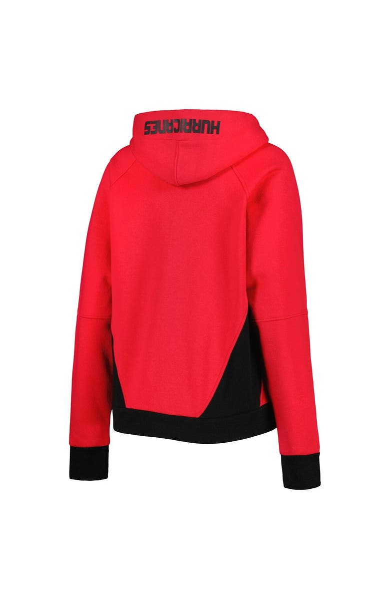 STARTER Women's Starter Red Carolina Hurricanes Wishbone Half-Zip Hoodie, Alternate, color, 