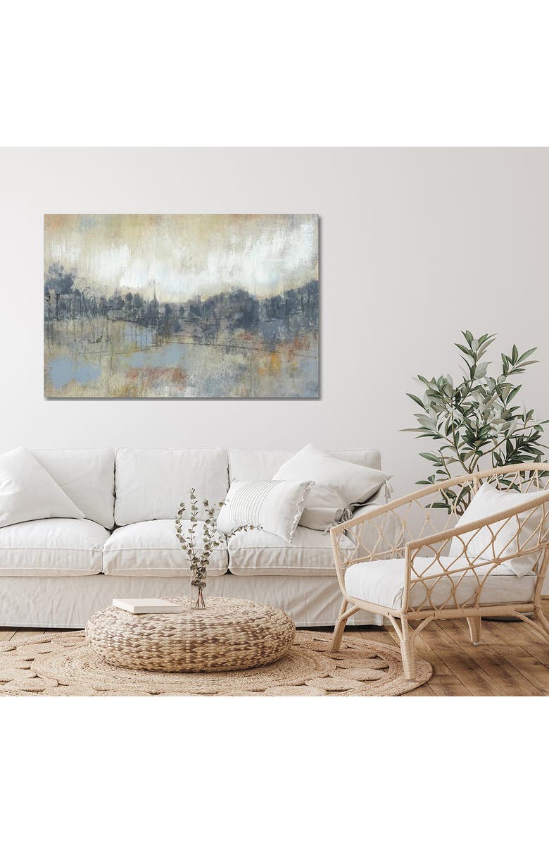 iCanvas Cool Grey Horizon I by Jennifer Goldberger Canvas Wall Art, Alternate, color, White-Multi