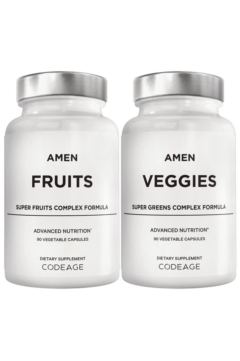 Amen Fruits + Veggies Vitamins Bundle, Main, color, White