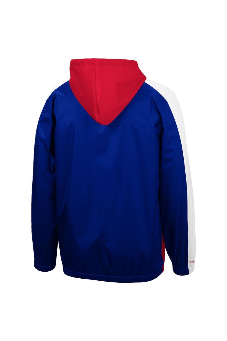 Men's Mitchell & Ness Royal/Red Chicago Cubs Game Day Full-Zip Windbreaker Hoodie Jacket, Alternate, color, Royal