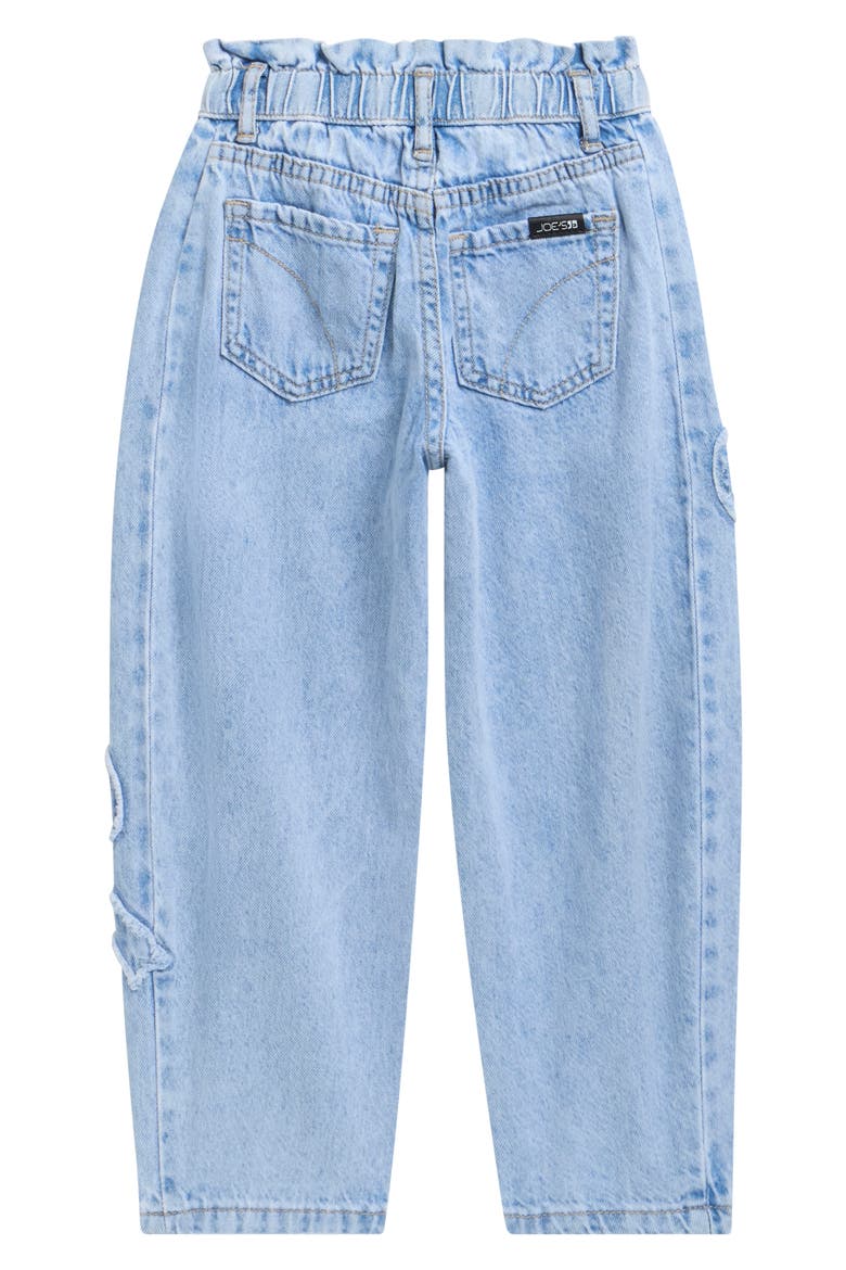 Kids' Bow Barrel Leg Jeans, Alternate, color, BLEACH WASH