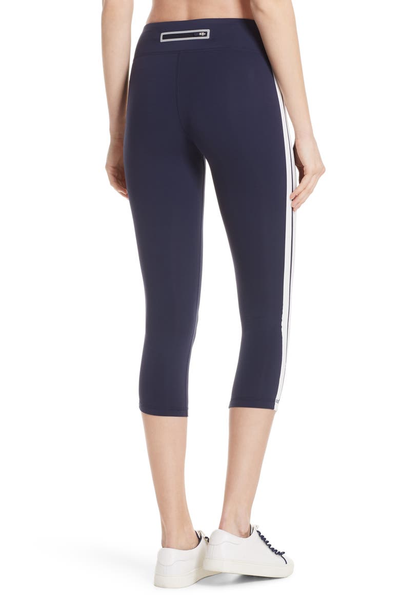 Tory Sport Hi-Vis Crop Leggings, Alternate, color, TORY NAVY