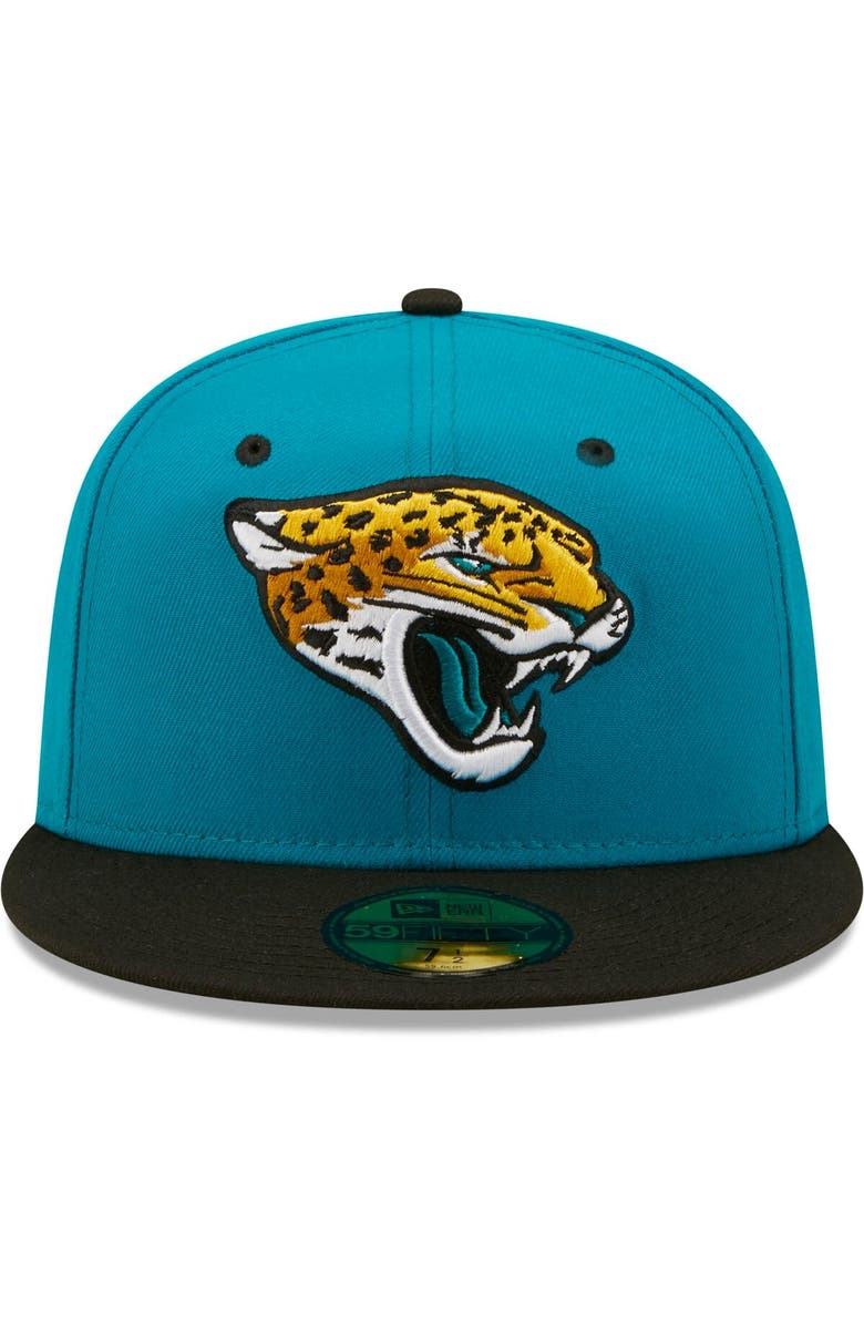 New Era Men's New Era Teal/Black Jacksonville Jaguars Flipside 2Tone 59FIFTY Fitted Hat, Alternate, color, Teal