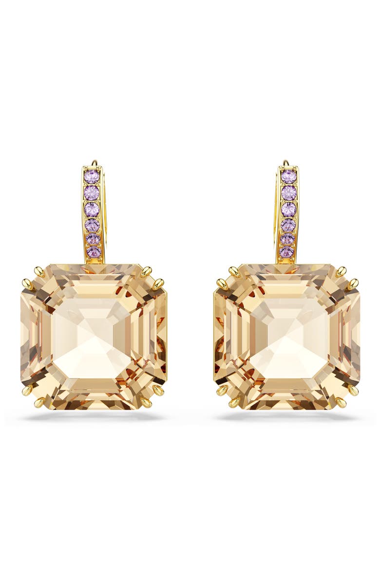 Millenia Square Drop Earrings, Main, color, GOLD/ MULTI