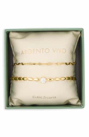Cubic Zirconia Set of 2 Chain Bracelets