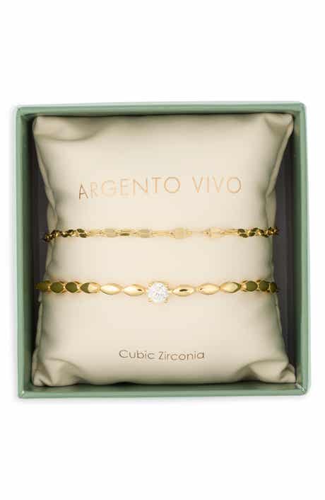 Cubic Zirconia Set of 2 Chain Bracelets
