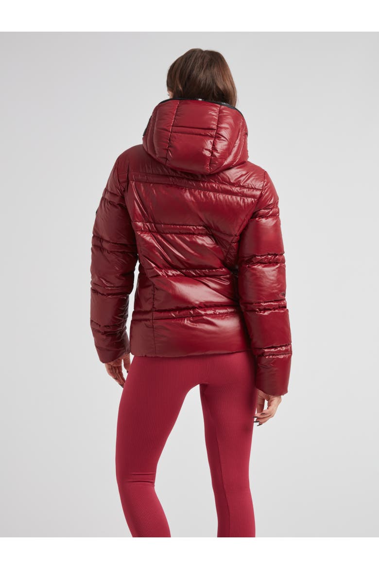 R4D Tramline Racer Hooded Puffer Jacket, Alternate, color, DARK CRANBERRY/BLACK