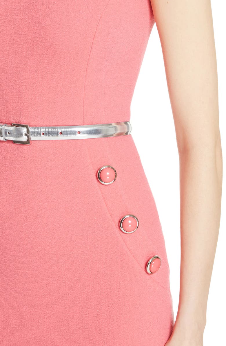 Michael Kors Button Detail Stretch Wool Dress, Alternate, color, 