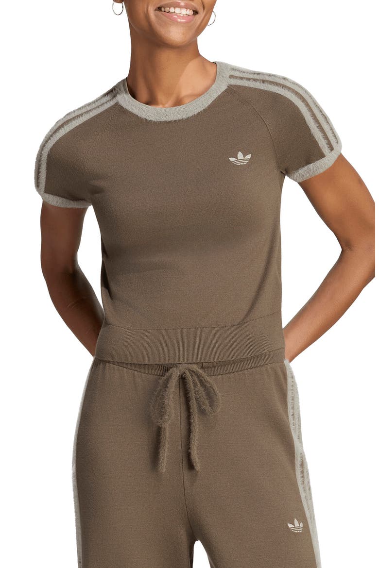 Knit Tee, Main, color, BRANCH/ SILVER PEBBLE
