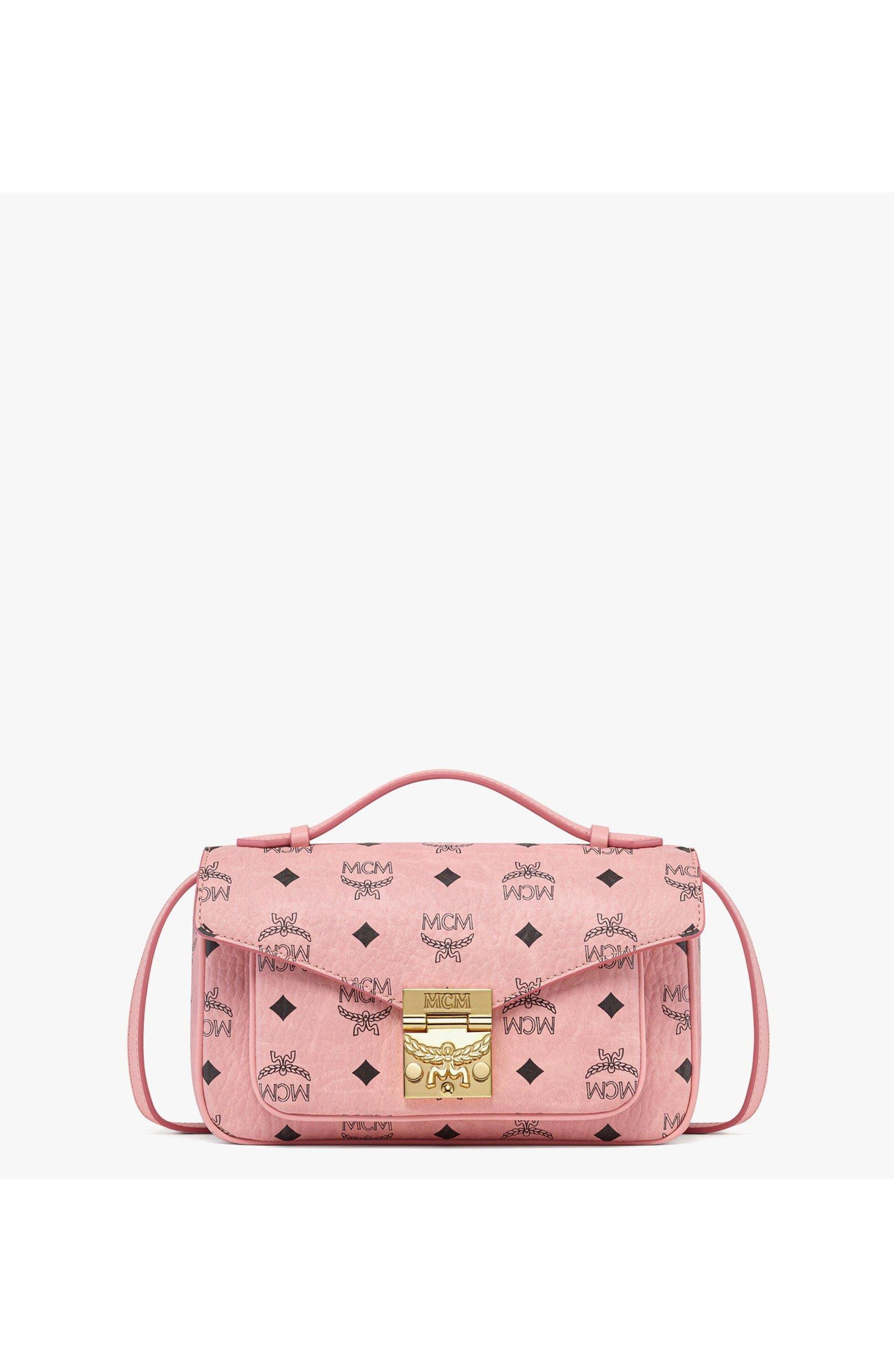 MCM Tracy Crossbody in Visetos, Main, color, Pink
