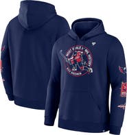 FANATICS Men's Fanatics Alexander Ovechkin Athletic Navy Washington Capitals NHL All-Time Leading Goal Scorer Badges Pullover Hoodie