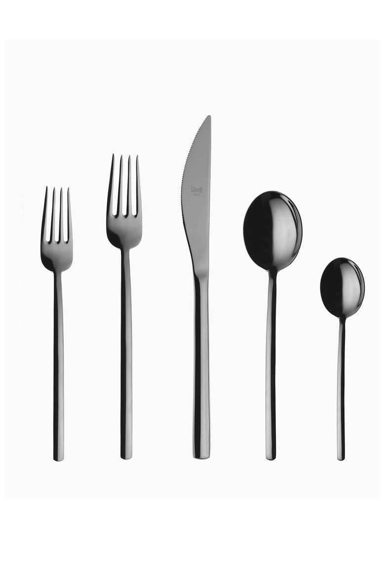 Due 5-Piece Place Setting, Main, color, BLACK GOLD