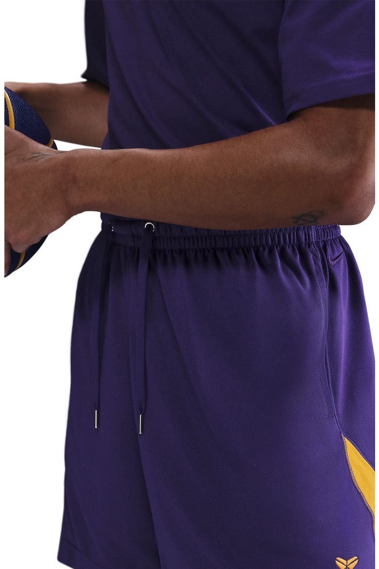 Kobe Bryant Dri-FIT Performance Mesh Basketball Shorts, Alternate, color, COURT PURPLE/ UNIVERSITY GOLD