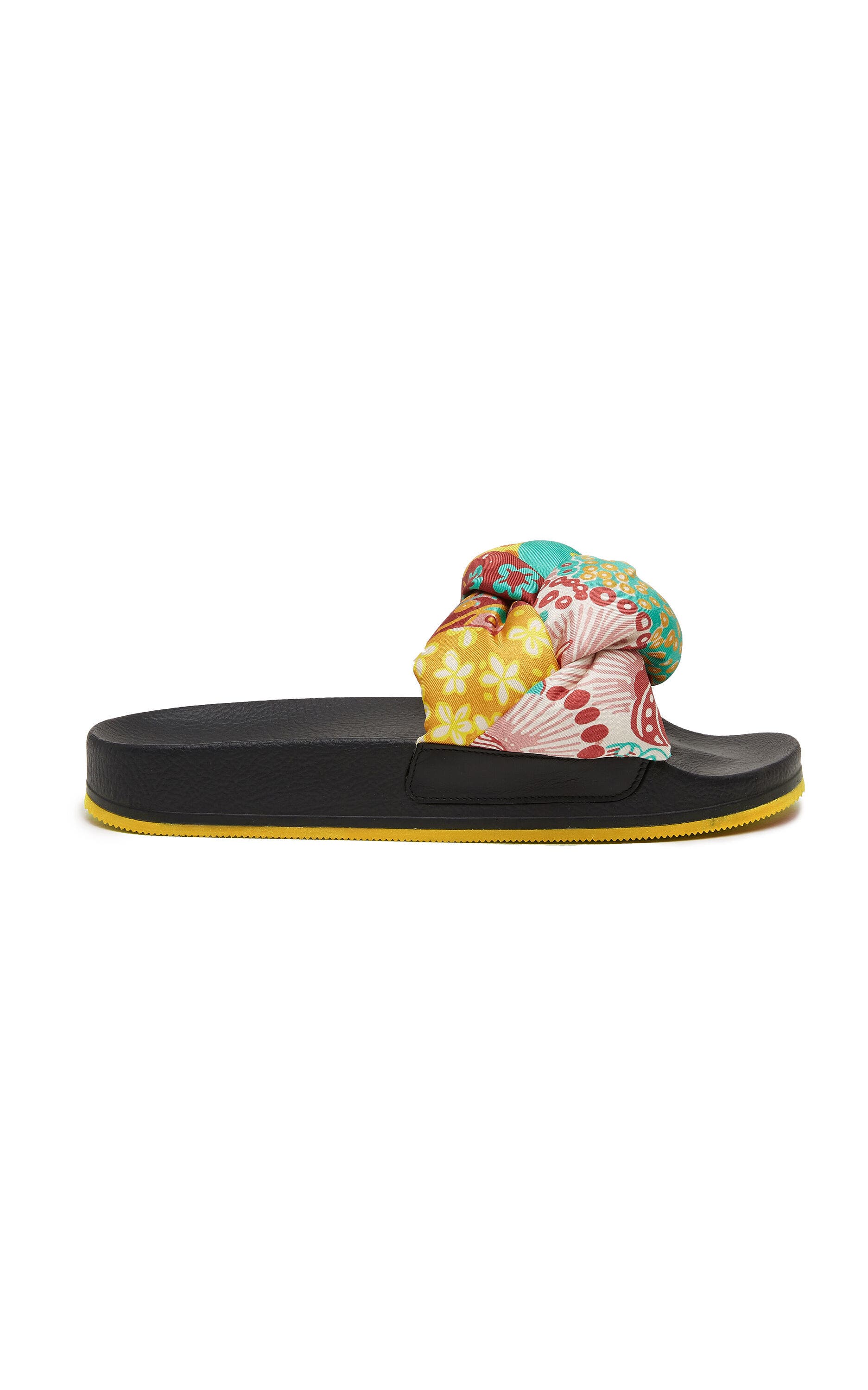 La DoubleJ Treccia Slides Holi Yellow, Main, color, 