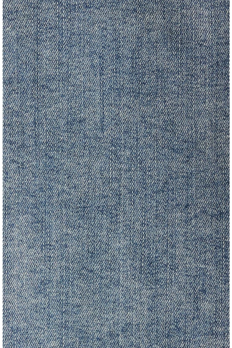 Denim Jacket with Faux Leather Trim, Alternate, color, INDIGO