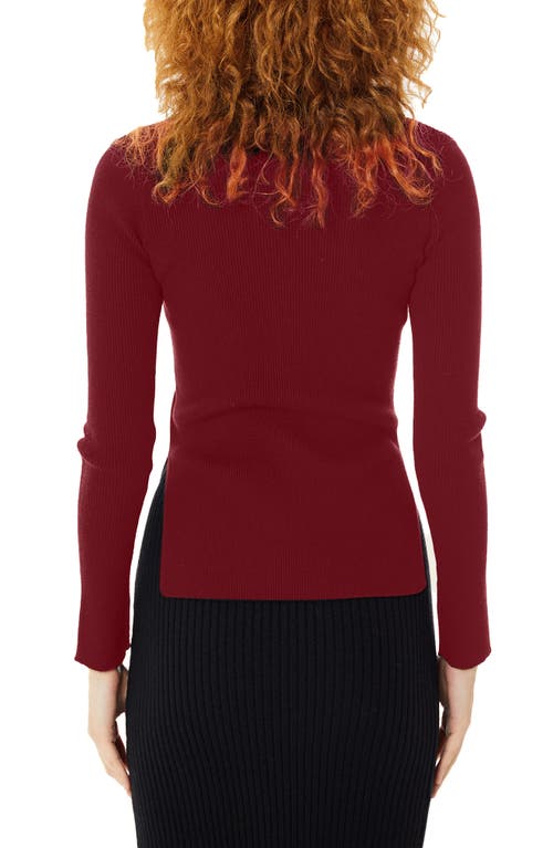 Find Me Now Turtleneck Rib Top In Sangria