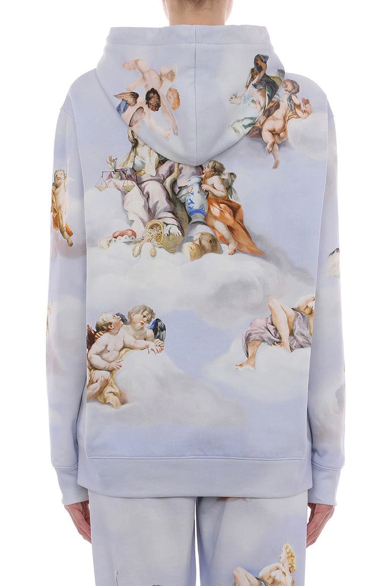 Fresco Print Logo Cotton Hoodie, Alternate, color, FANTASY PRINT LIGHT BLUE