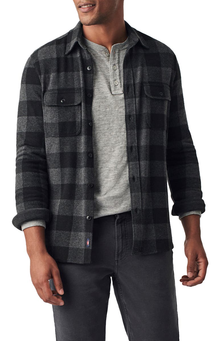 Faherty Legend Buffalo Check Flannel Button-Up Shirt, Main, color,