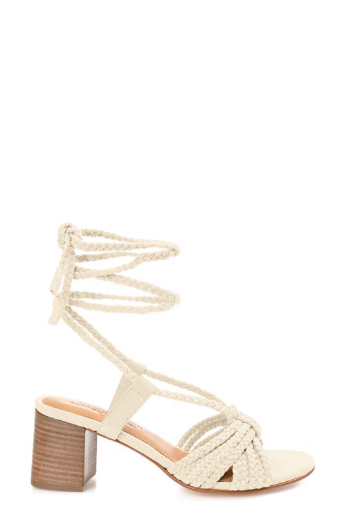 Journee Signature Railee Ankle Tie Sandal In Off White