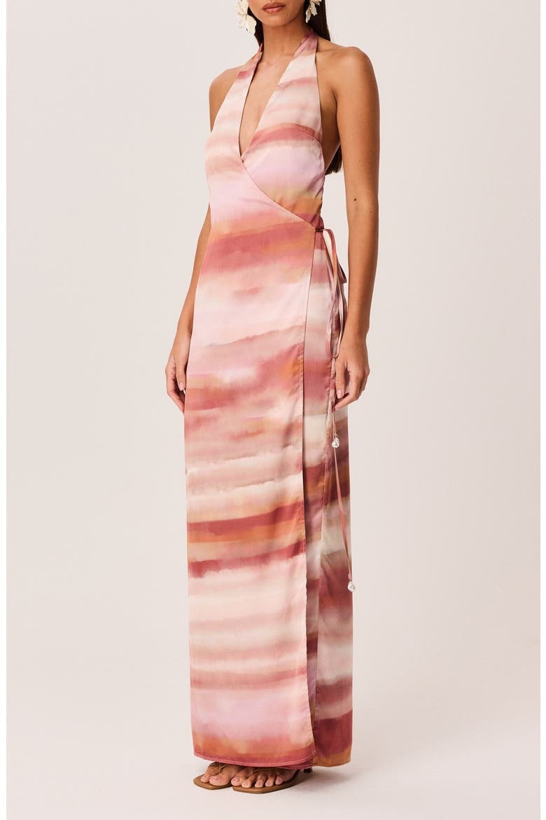 Atlanna Wrap Maxi Dress, Alternate, color, SHELL PRINT